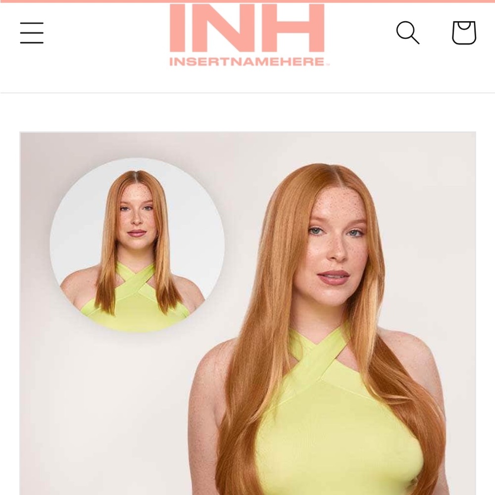 INH 22 inch U-Clip hair piece Blowout Extensions in deep brown with highlights